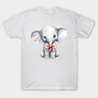 African Elephant Wearing Bow T-Shirt